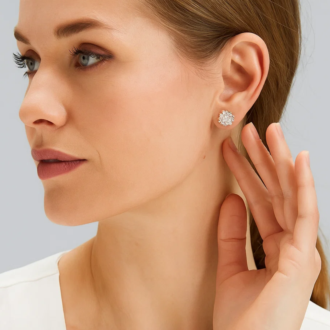 Rya | 18K Gold Plated Classic Tennis Waterproof Stud Earrings