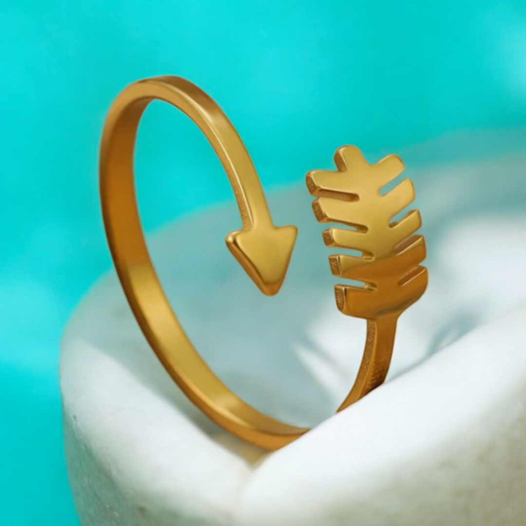 Donna | Gold Plated Arrow Resizable Ring