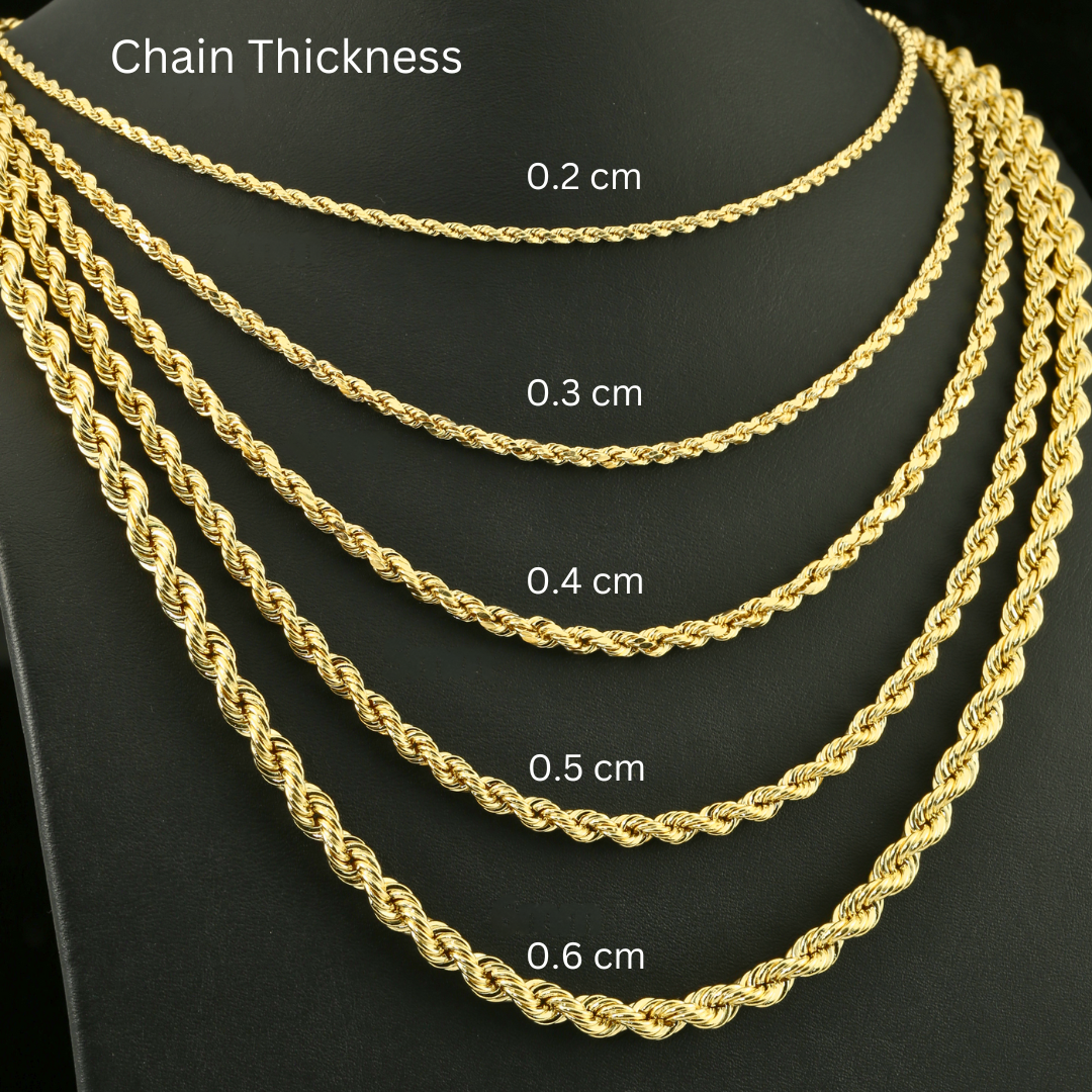 Nessa | Gold Plated Essential Twisted Rope Chain Necklace