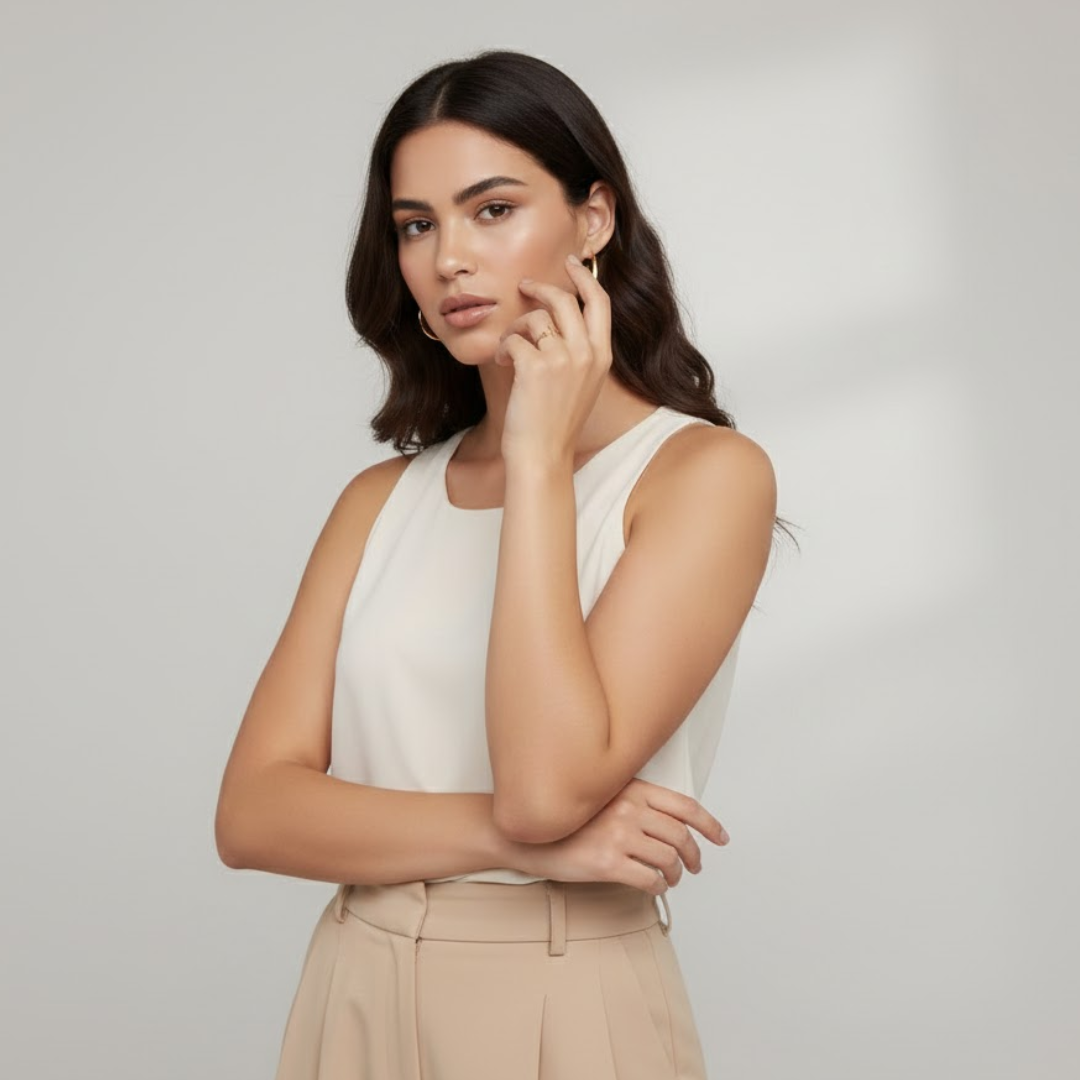 Melissa | Gold & Silver-Plated T-Bar and Ball Resizable Ring