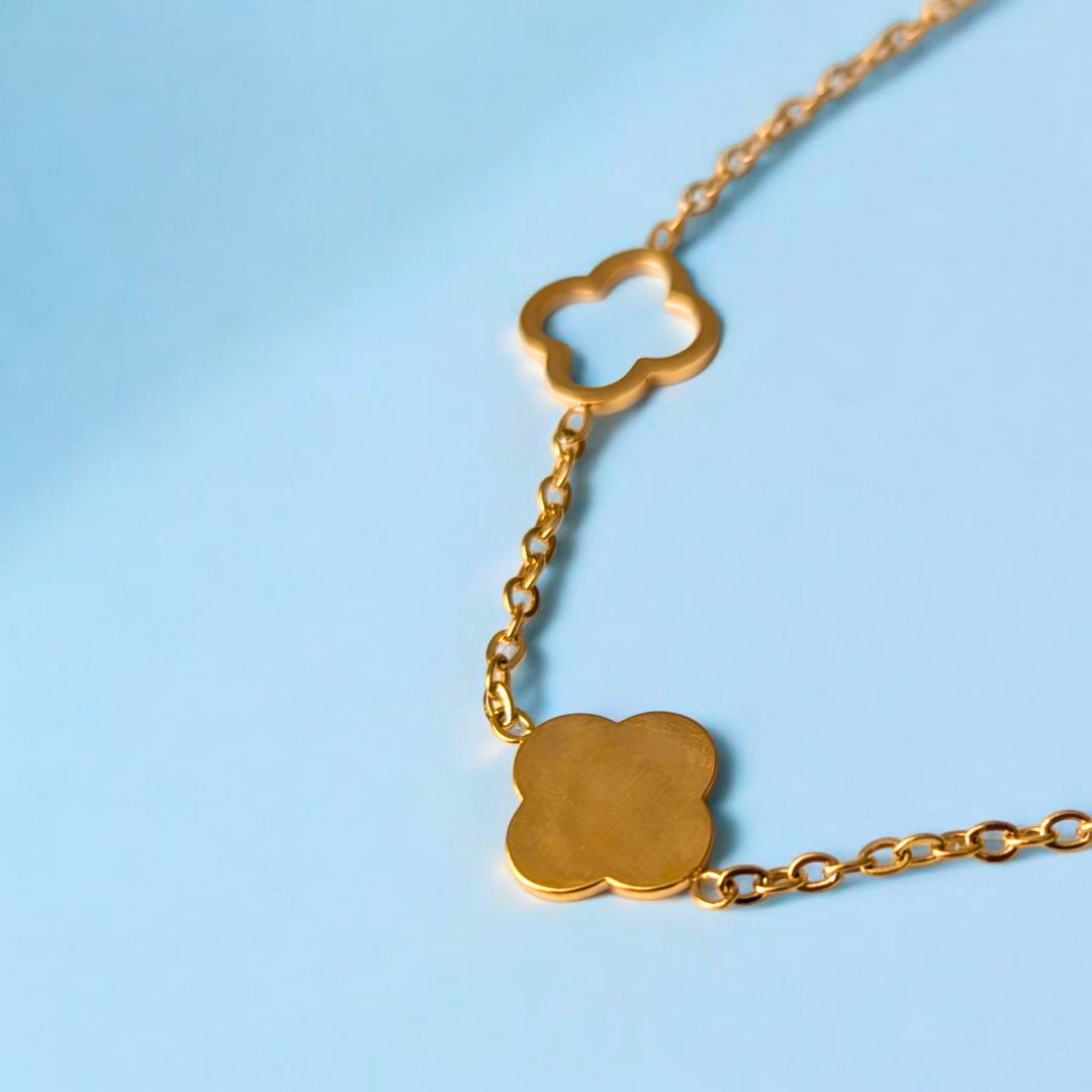 Elexia | Gold-Plated Four-Leaf Clover Pendant Necklace