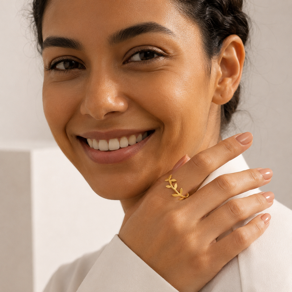 Verdant | Gold Plated Vine Leaf Ring