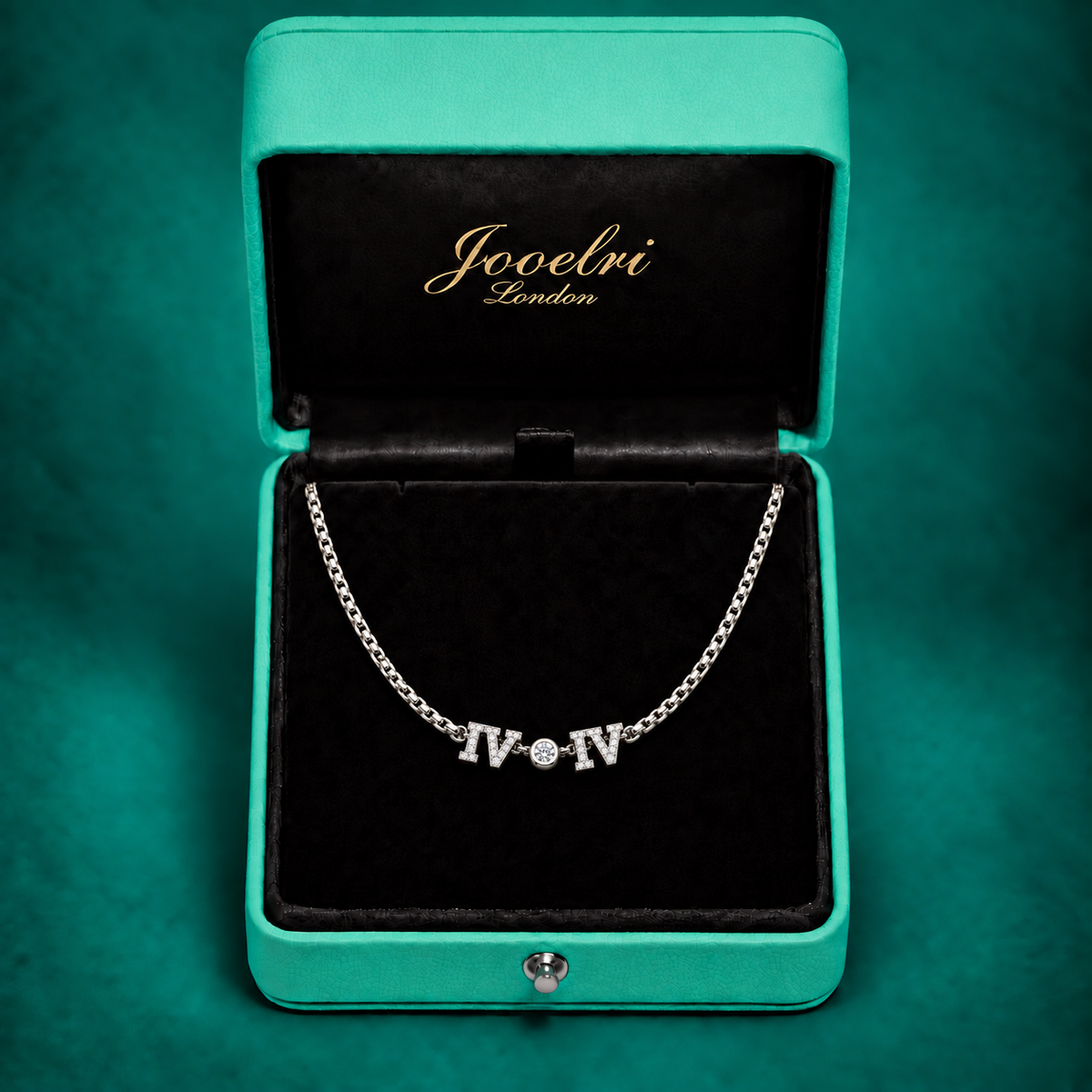 Fabia | Gold Plated Zircon Roman Numeral Necklace