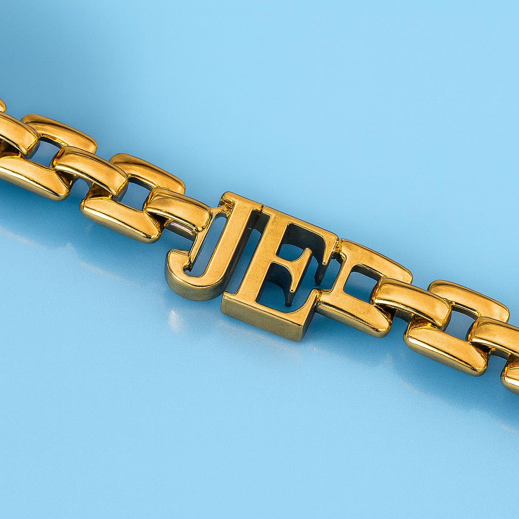 Venus | Initial Choker Necklace, Custom Initial Necklace - 18K Gold Plated Waterproof Necklace