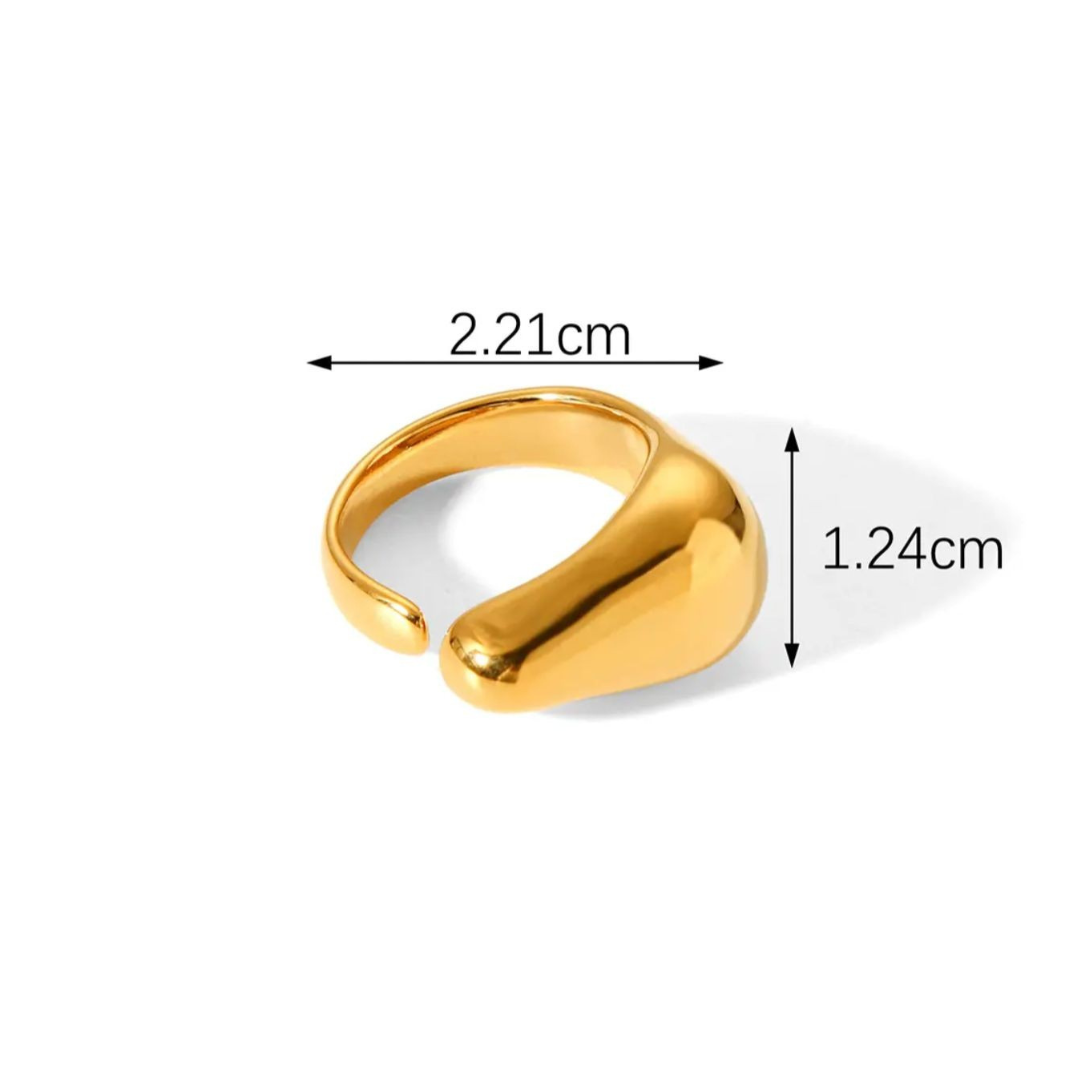 Sierra | Gold Plated Irregular Chunky Resizable Ring