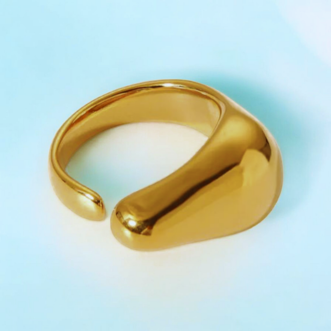 Sierra | Gold Plated Irregular Chunky Resizable Ring