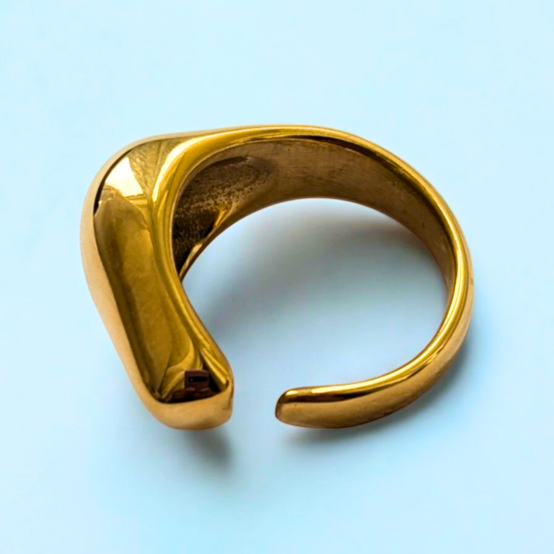 Sierra | Gold Plated Irregular Chunky Resizable Ring