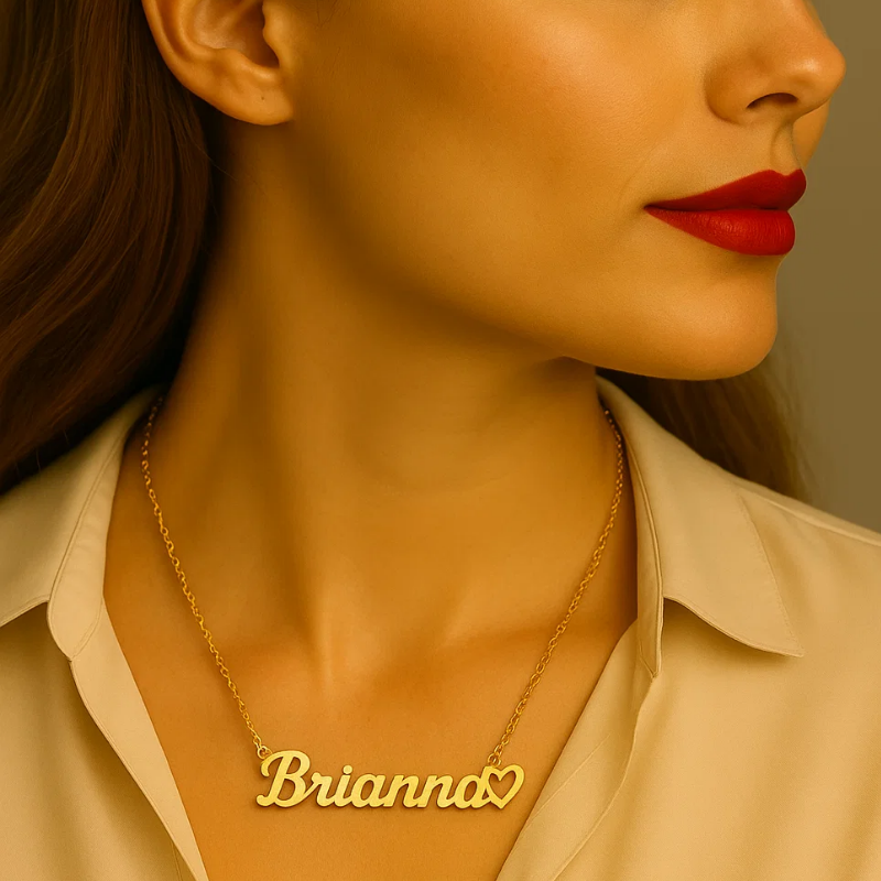 Dinara | Personalised Name Necklace, Custom Name Necklace - 18K Gold Plated Waterproof Necklace