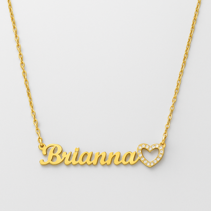 Dinara | Personalised Name Necklace, Custom Name Necklace - 18K Gold Plated Waterproof Necklace