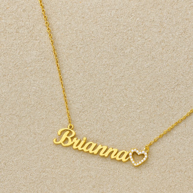 Dinara | Personalised Name Necklace, Custom Name Necklace - 18K Gold Plated Waterproof Necklace