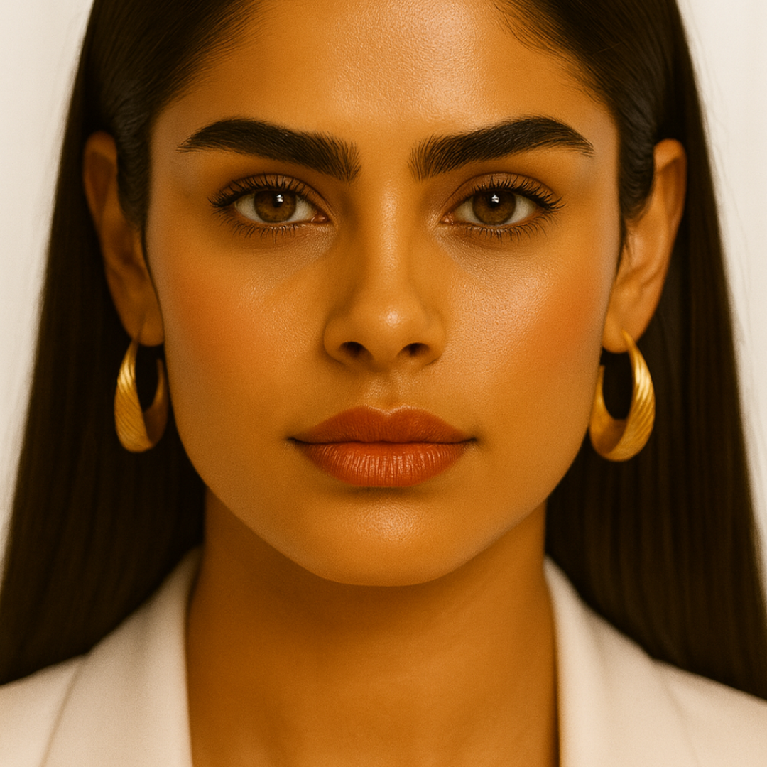 Arletta | 18K Gold Plated Star Carved Crescent Moon Hoop Waterproof Earrings