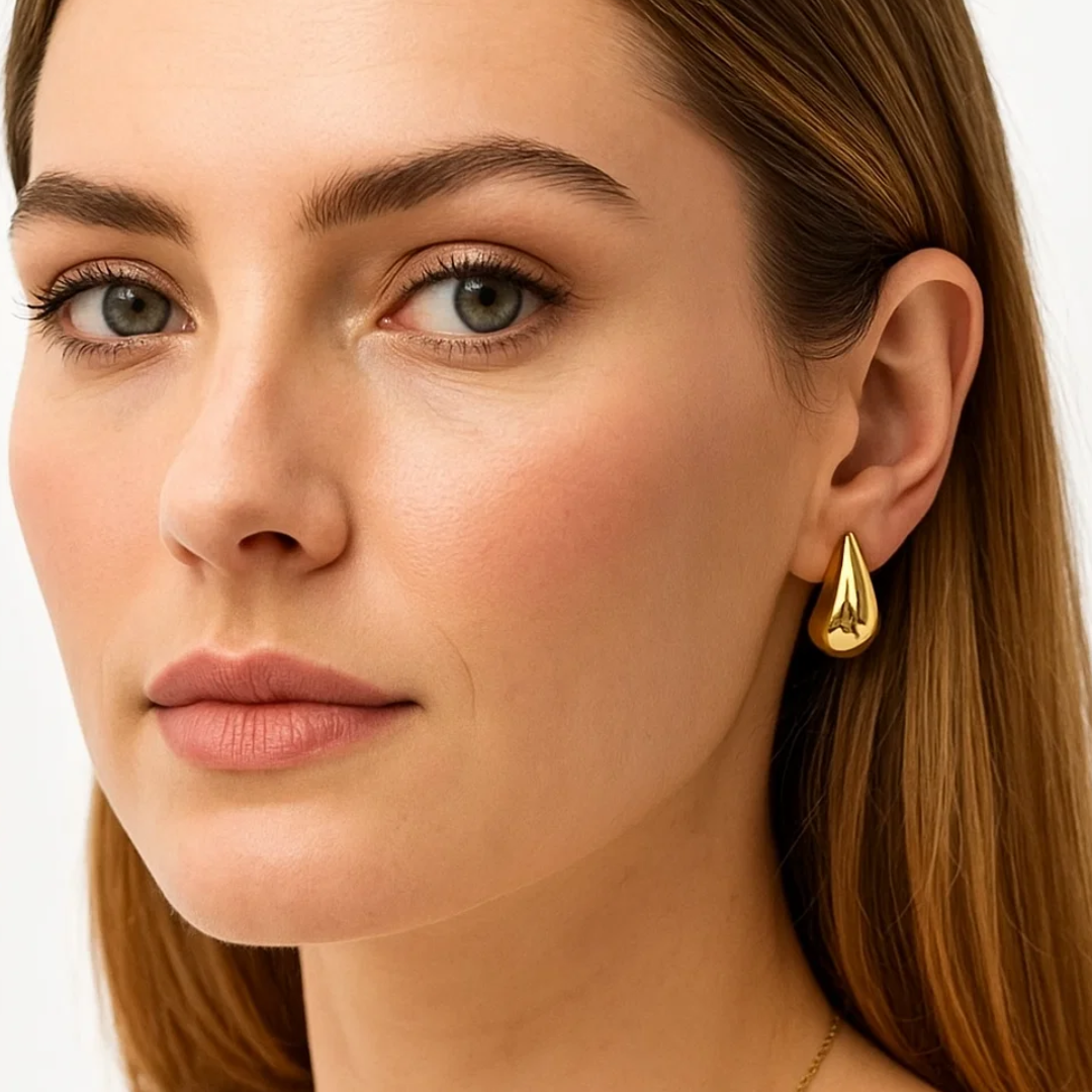 Celeste | 18K Gold Plated Waterdrop Stud Waterproof Earrings