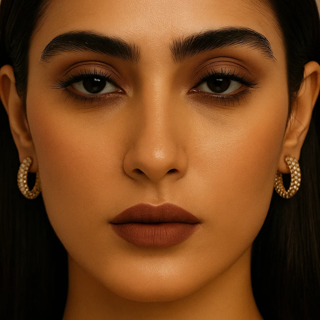 Brielle | Gold (18K) Plated C-Shaped Waterproof Hoop Earrings with Zircons