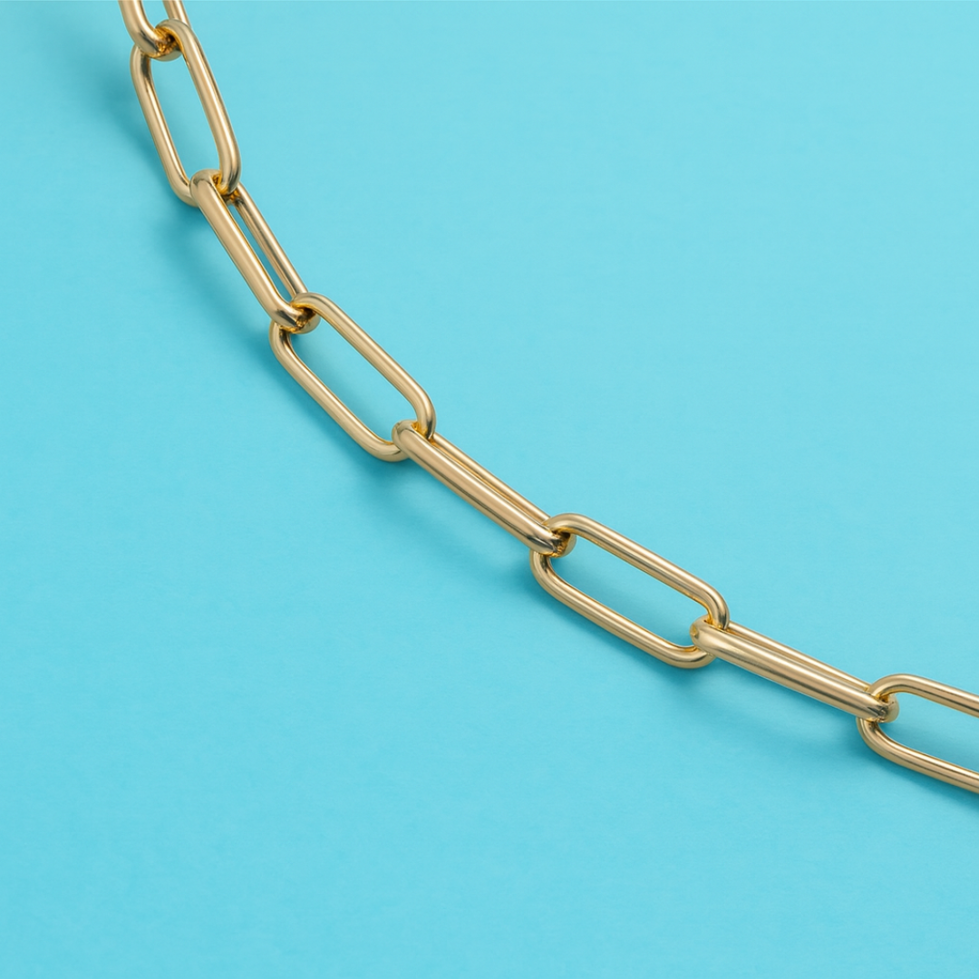 Nova | Gold (18K) Plated Paperclip Style Waterproof Necklace