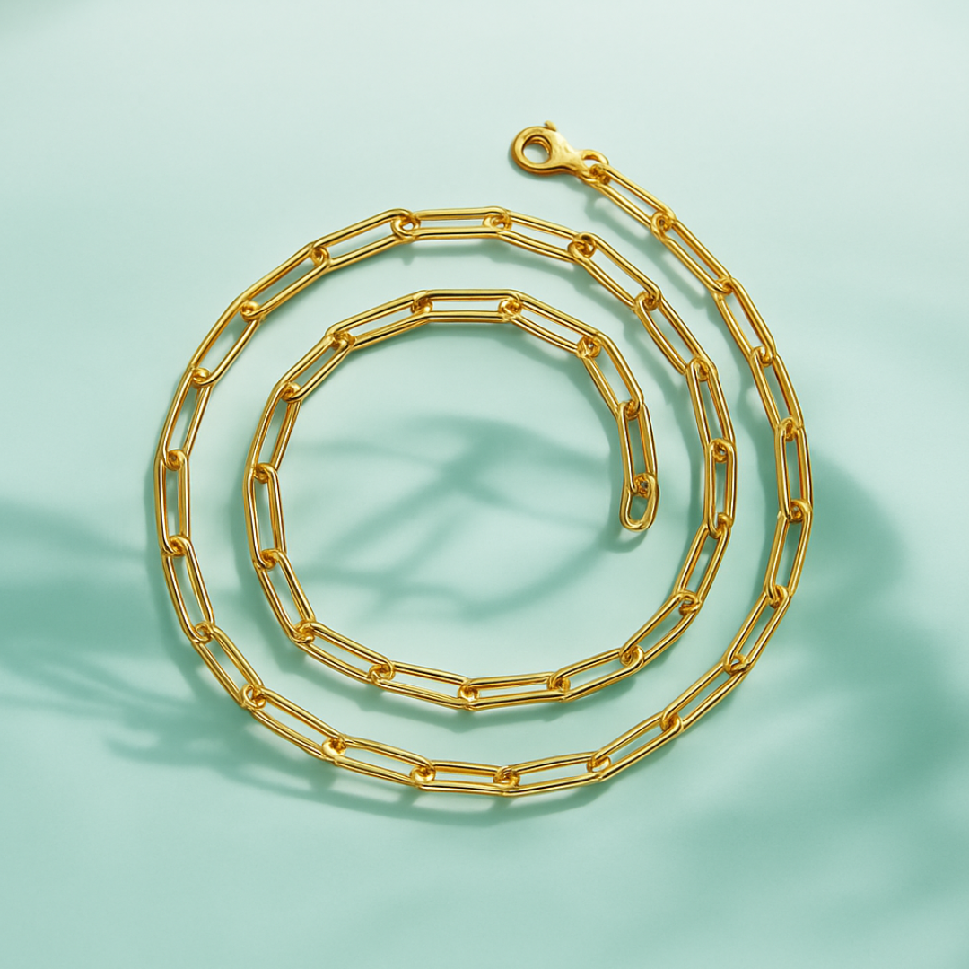 Nova | Gold (18K) Plated Paperclip Style Waterproof Necklace