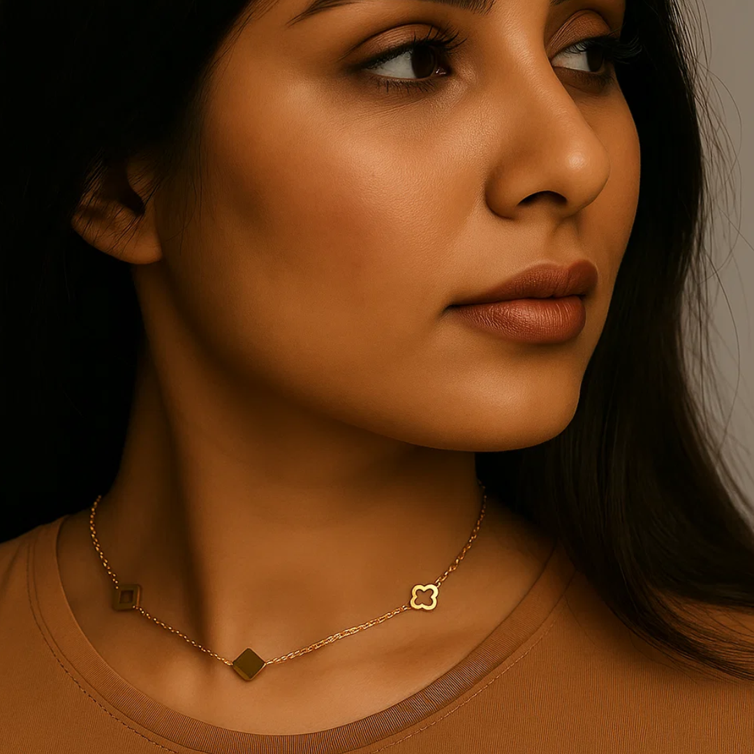 Elexia | Gold (18K) Plated Four-Leaf Clover Pendant Waterproof Necklace