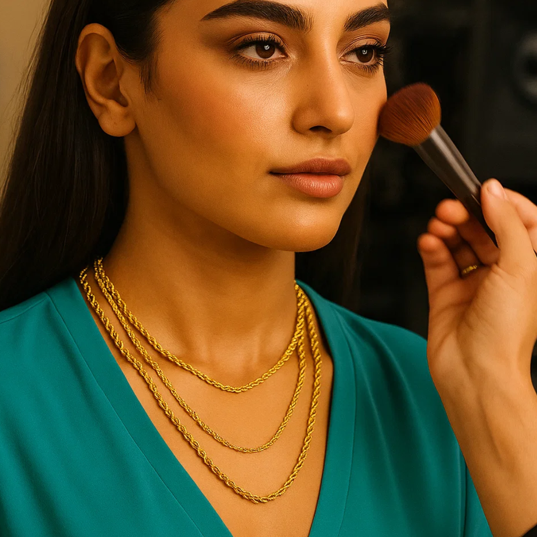 Nessa | Gold Plated Essential Twisted Rope Chain Necklace