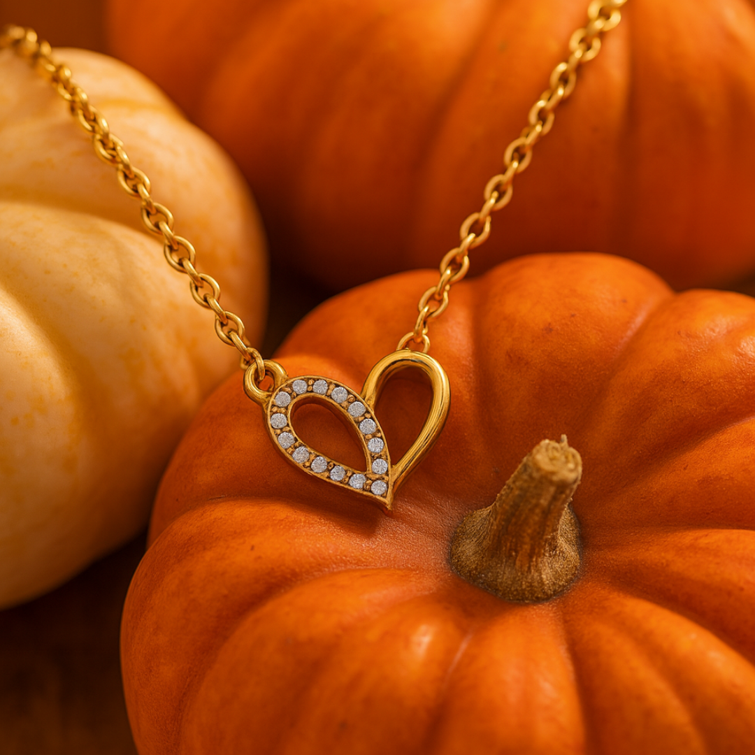 Zorelle | Gold (18K) Plated Heart Zircon Pendant Waterproof Necklace