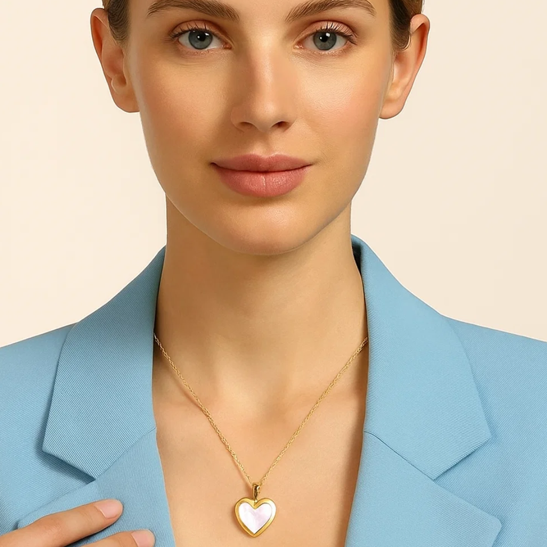 Rochelle | Gold (18K) Plated Heart Photo Frame Locket Pendant Waterproof Necklace