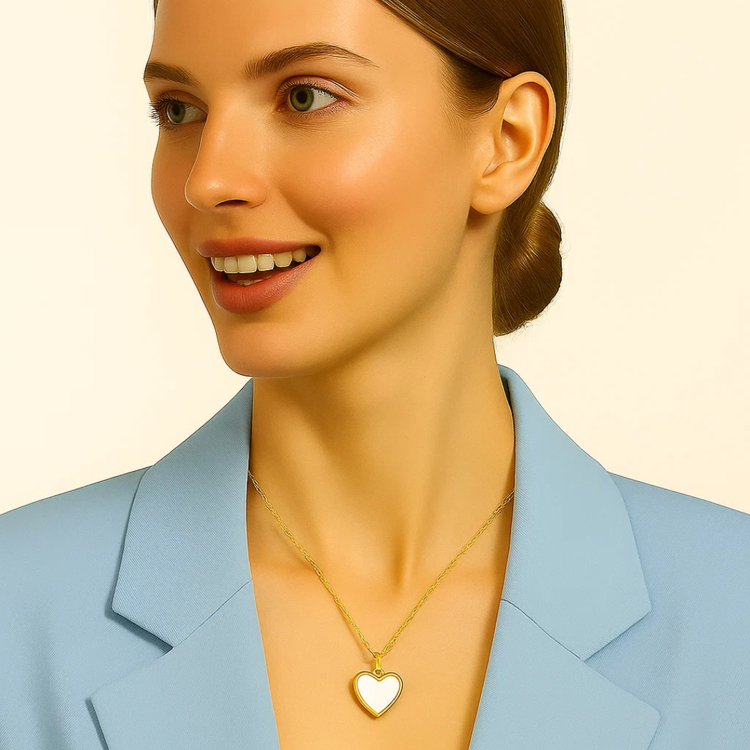 Rochelle | Gold (18K) Plated Heart Photo Frame Locket Pendant Waterproof Necklace