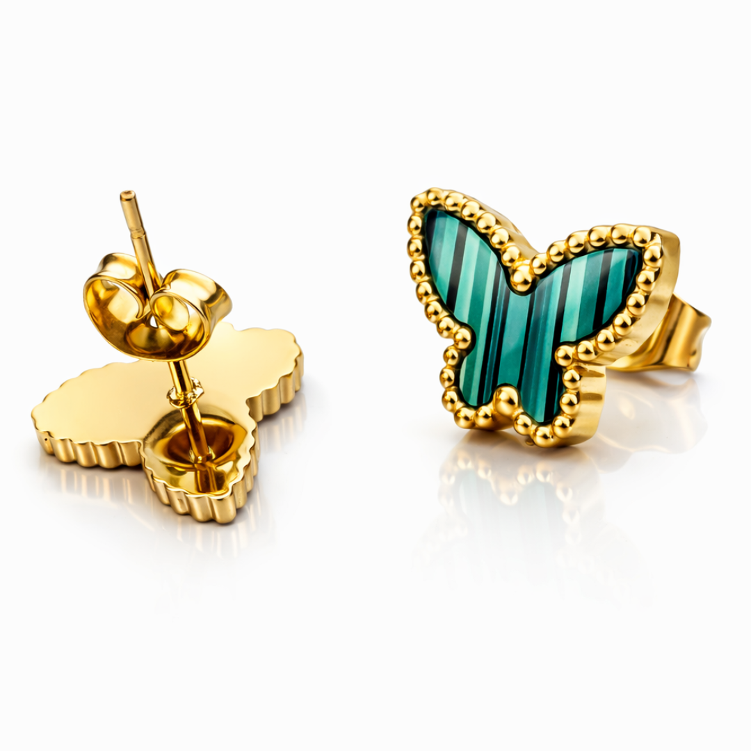 Kesia | Gold Plated Butterfly Stud Earrings