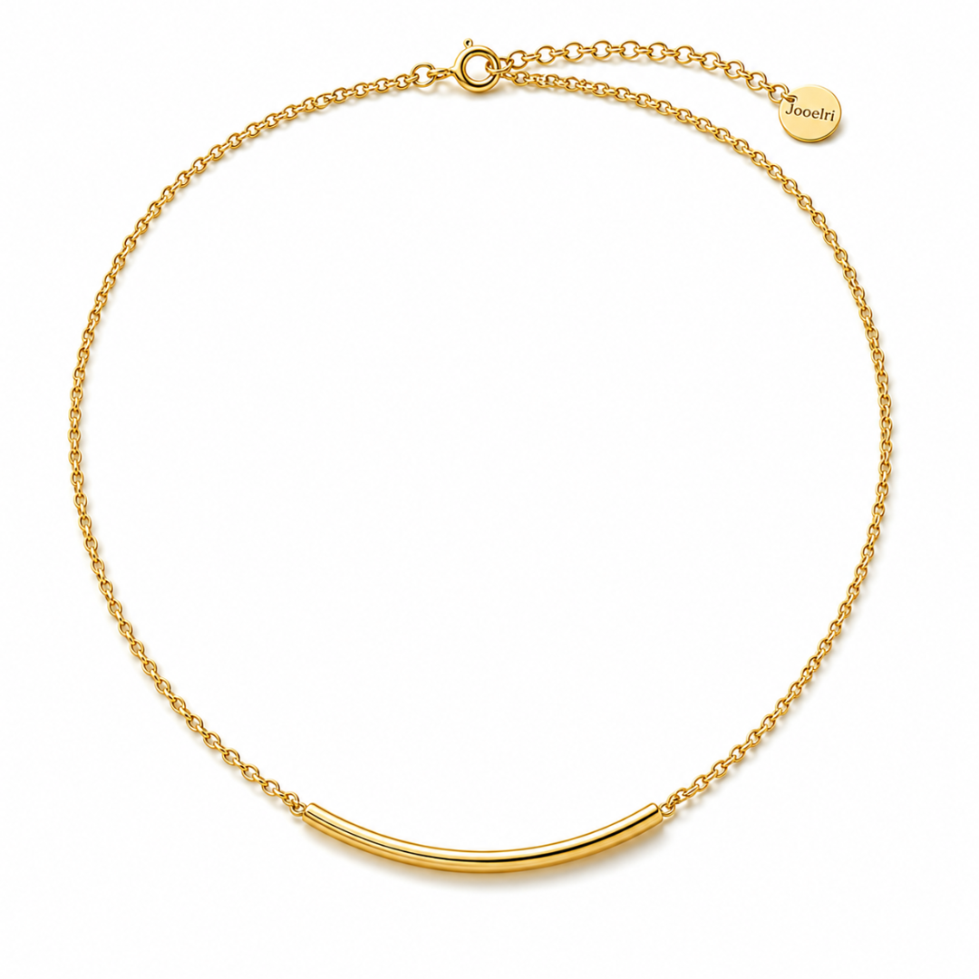 Brooklyn | Gold Plated Knotted Bar Pendant Necklace