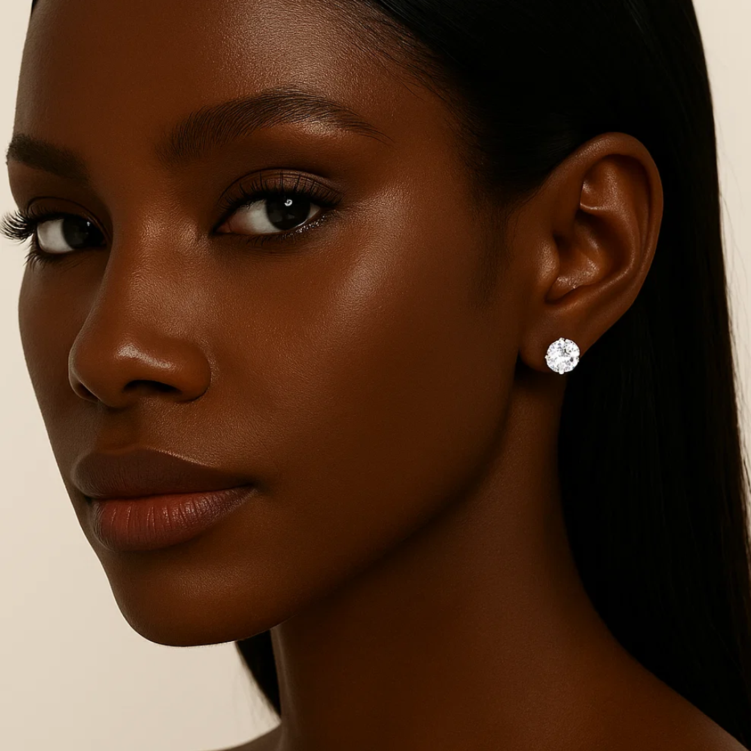 Rya | 18K Gold Plated Classic Tennis Waterproof Stud Earrings