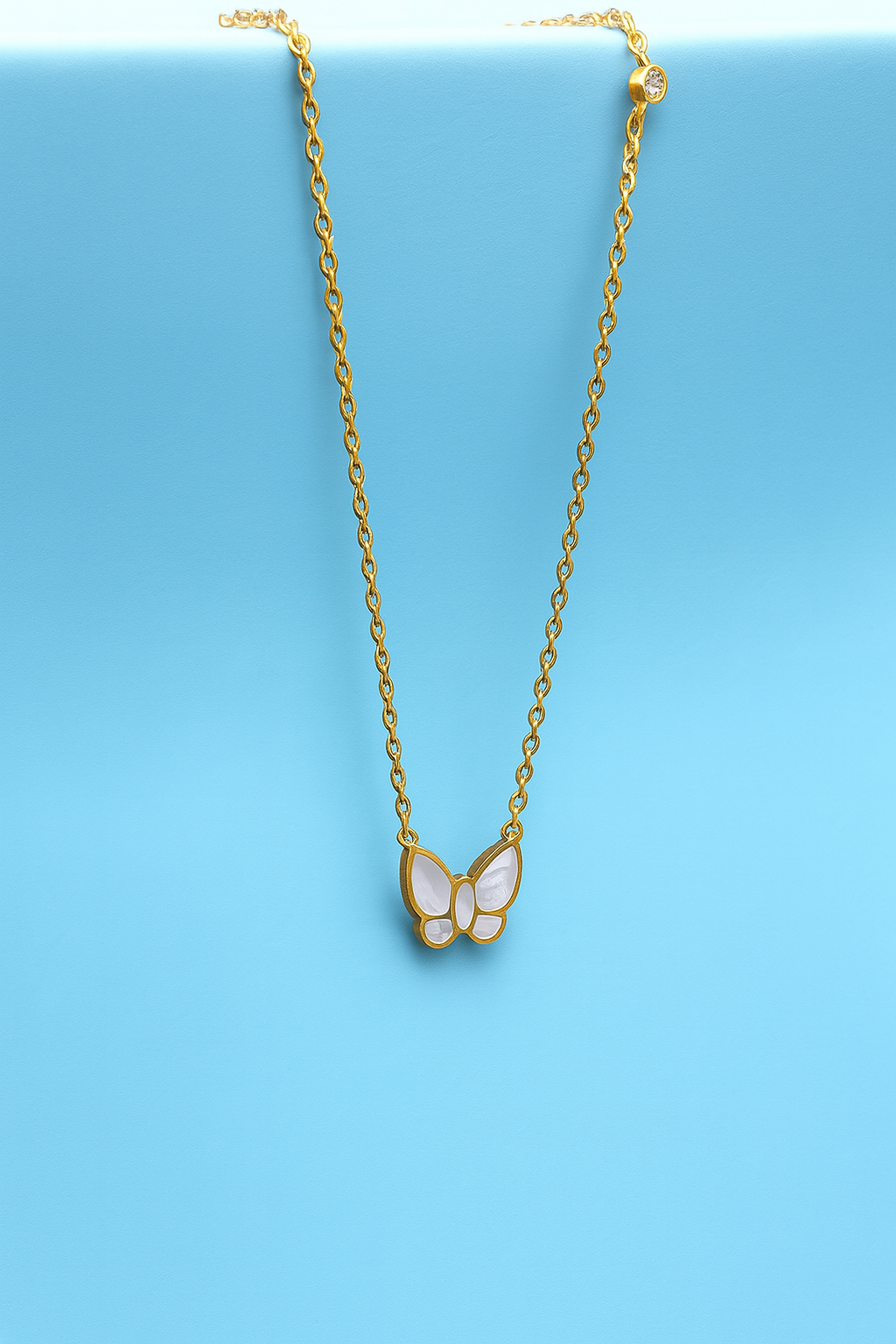 Mirayah | Gold-Plated (18K) Shell Butterfly Charm Waterproof Necklace