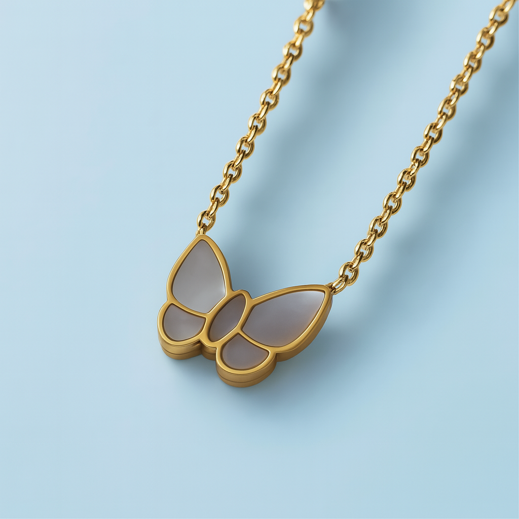 Mirayah | Gold-Plated (18K) Shell Butterfly Charm Waterproof Necklace