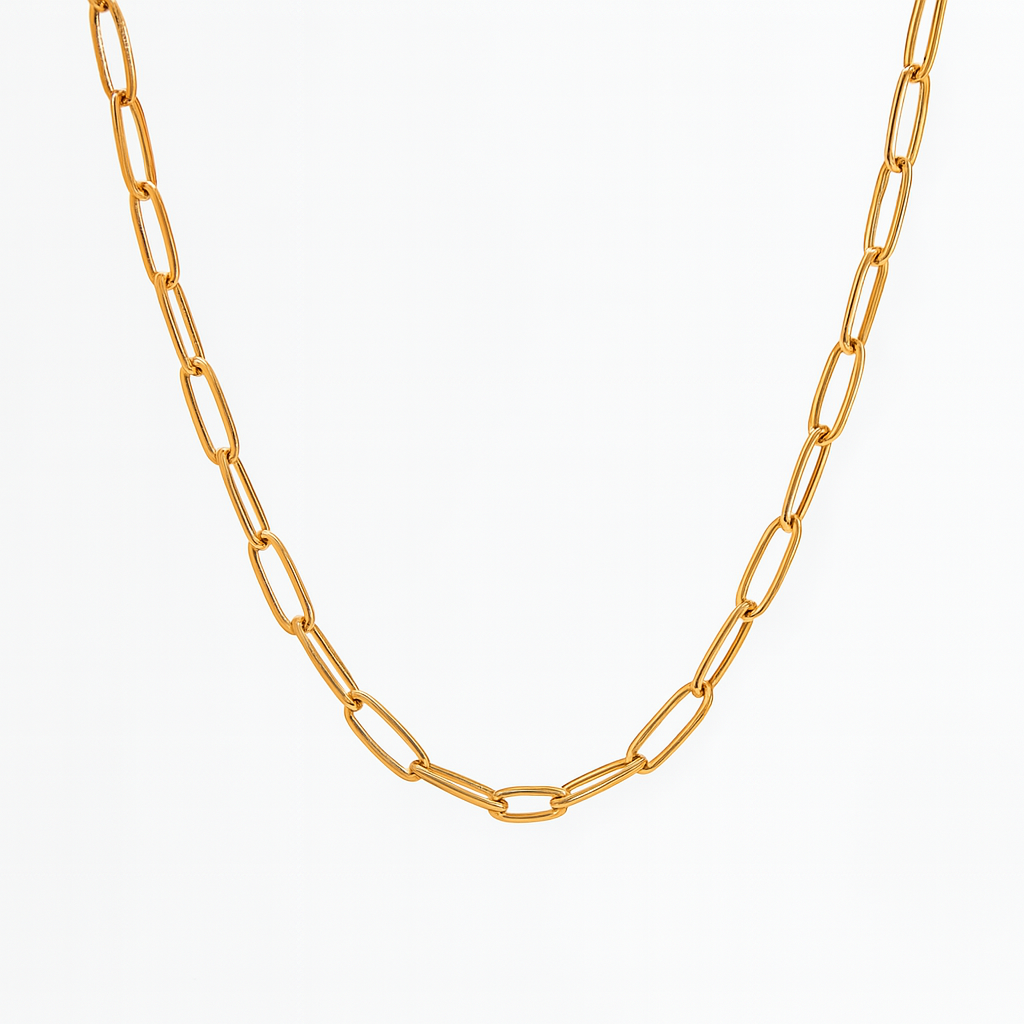 Nova | Gold (18K) Plated Paperclip Style Waterproof Necklace