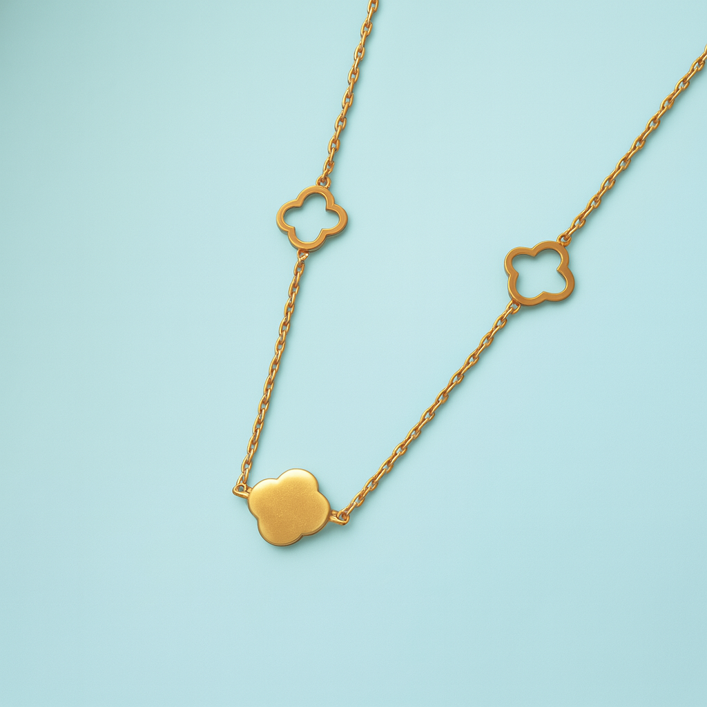 Elexia | Gold (18K) Plated Four-Leaf Clover Pendant Waterproof Necklace