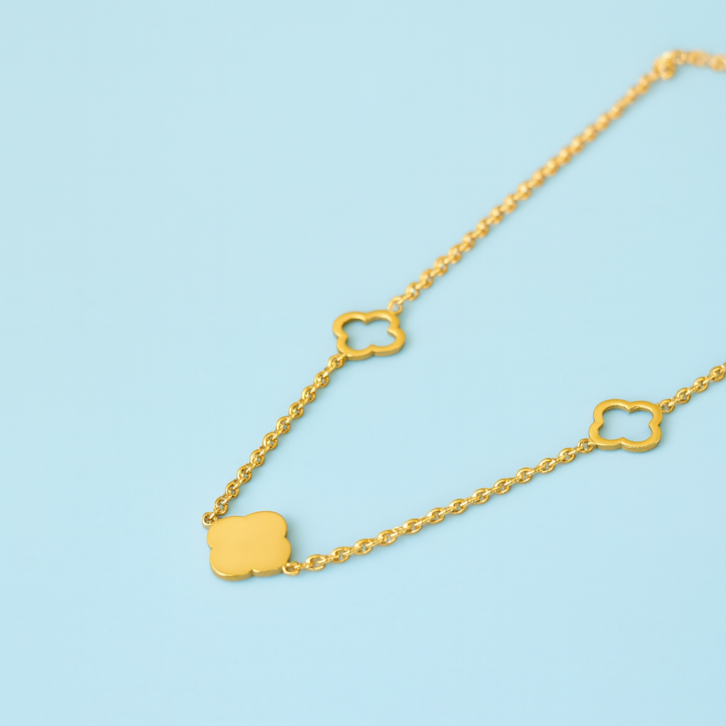 Elexia | Gold (18K) Plated Four-Leaf Clover Pendant Waterproof Necklace