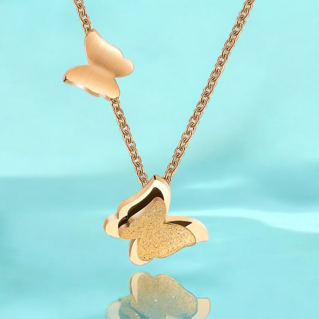 Sasha | 18K Gold Plated Butterfly Charm Waterproof Necklace