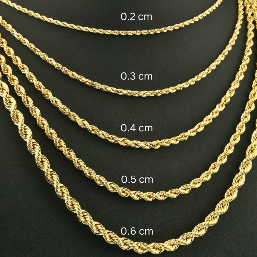 Simone | Gold (18K) Plated Twisted Rope Chain Waterproof Bracelet