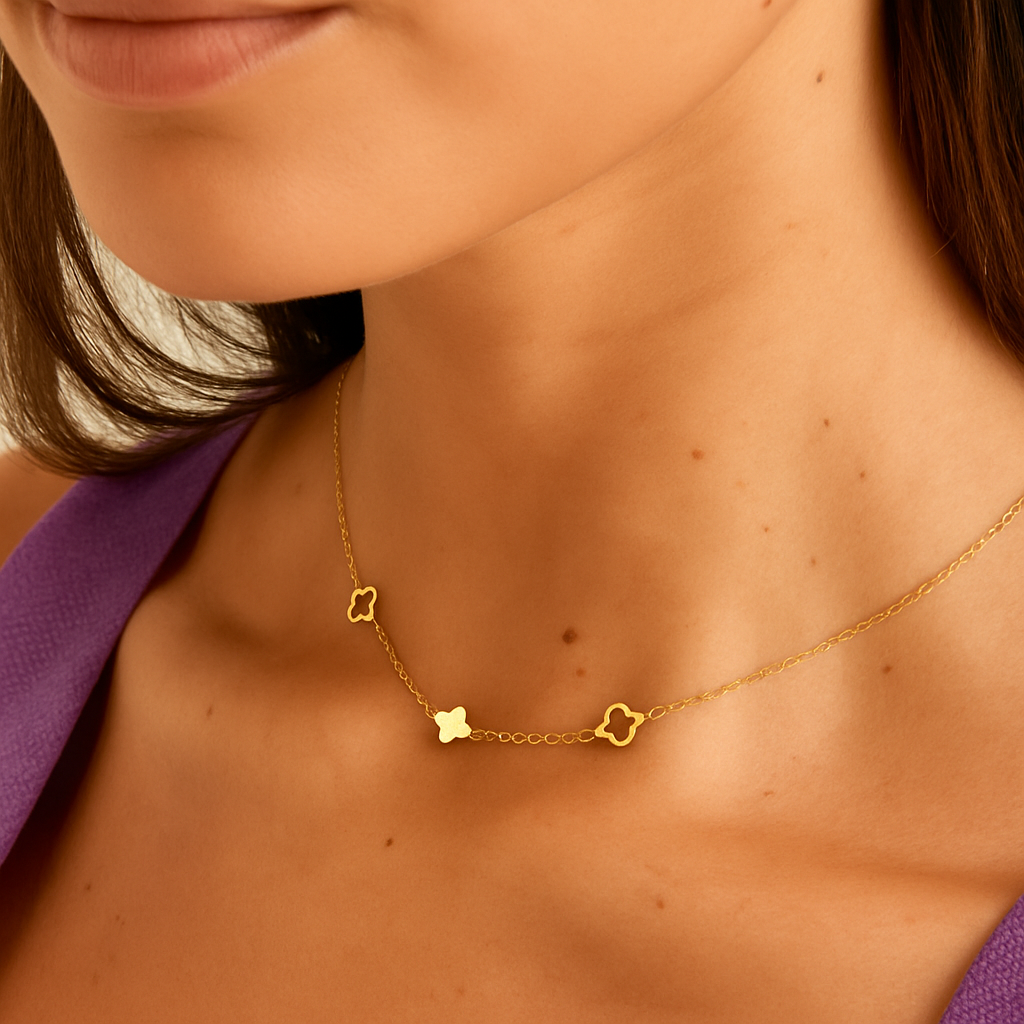 Elexia | Gold (18K) Plated Four-Leaf Clover Pendant Waterproof Necklace