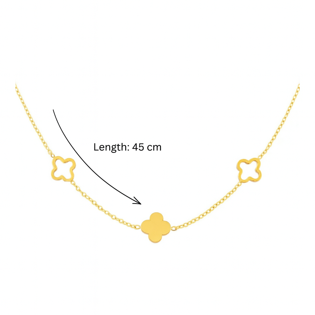 Elexia | Gold (18K) Plated Four-Leaf Clover Pendant Waterproof Necklace