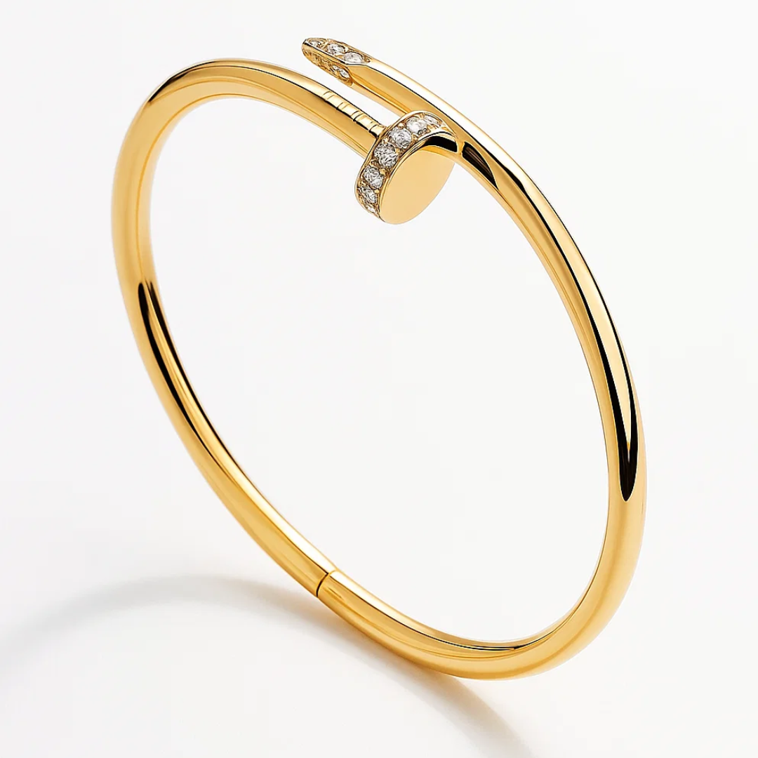 Nyra | 18K Gold Plated Zircon Nail Waterproof Bracelet Bangle