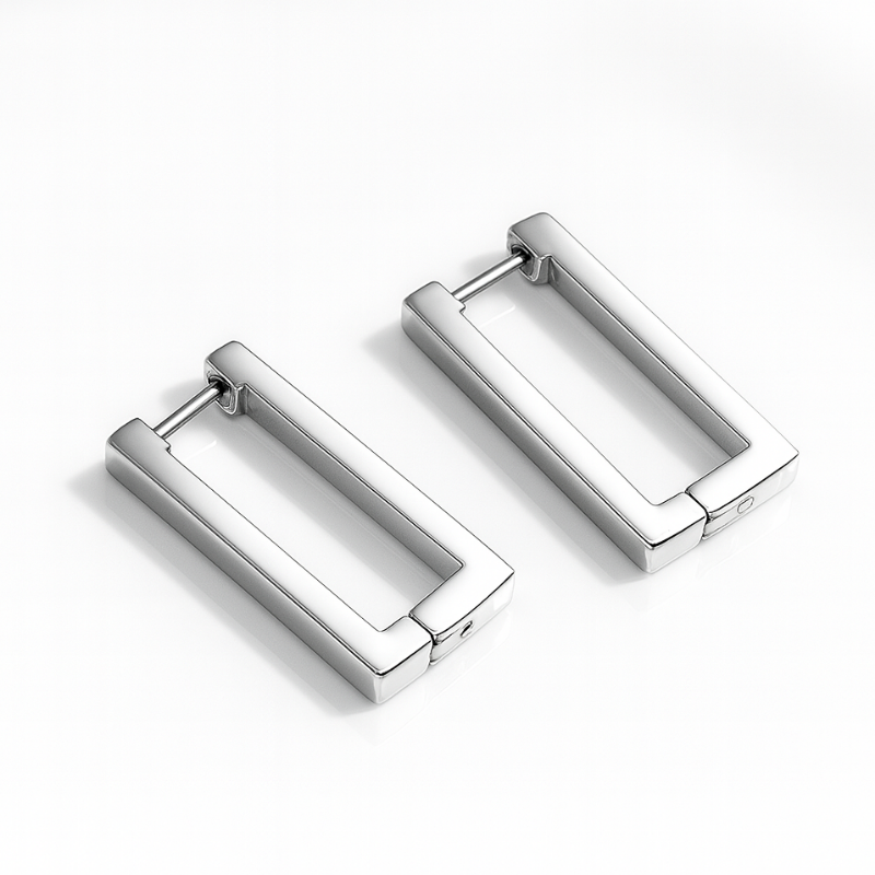 Carol | 18K Gold Plated Square Hoop Waterproof Earrings