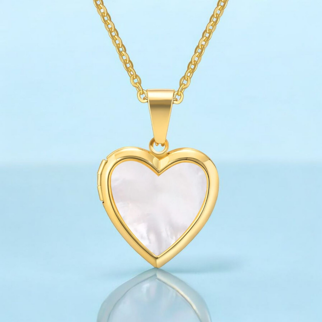 Rochelle | Gold (18K) Plated Heart Photo Frame Locket Pendant Waterproof Necklace