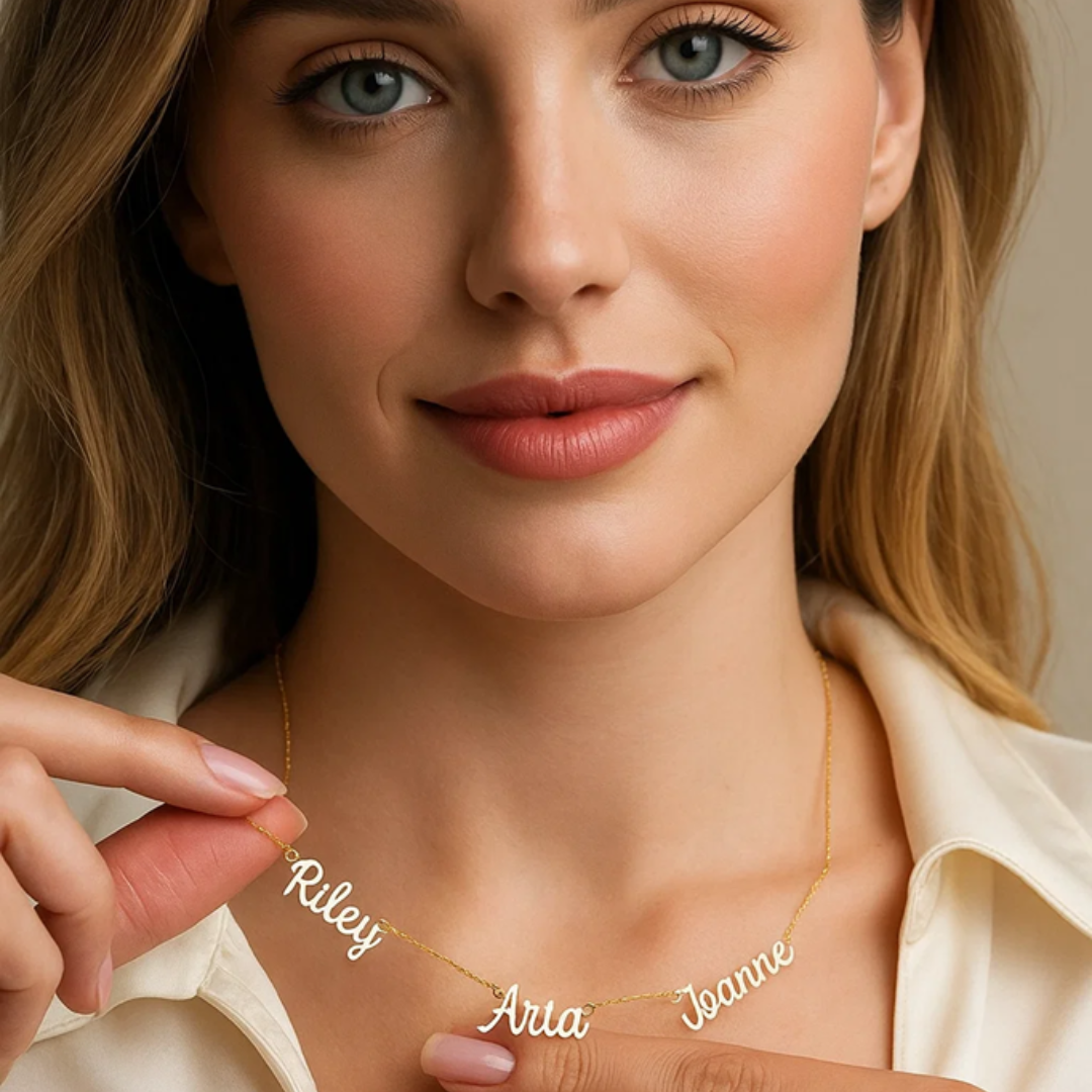 Dorothy | Multiple Personalised Necklace, Custom Name Necklace - 18K Gold Plated Waterproof Necklace