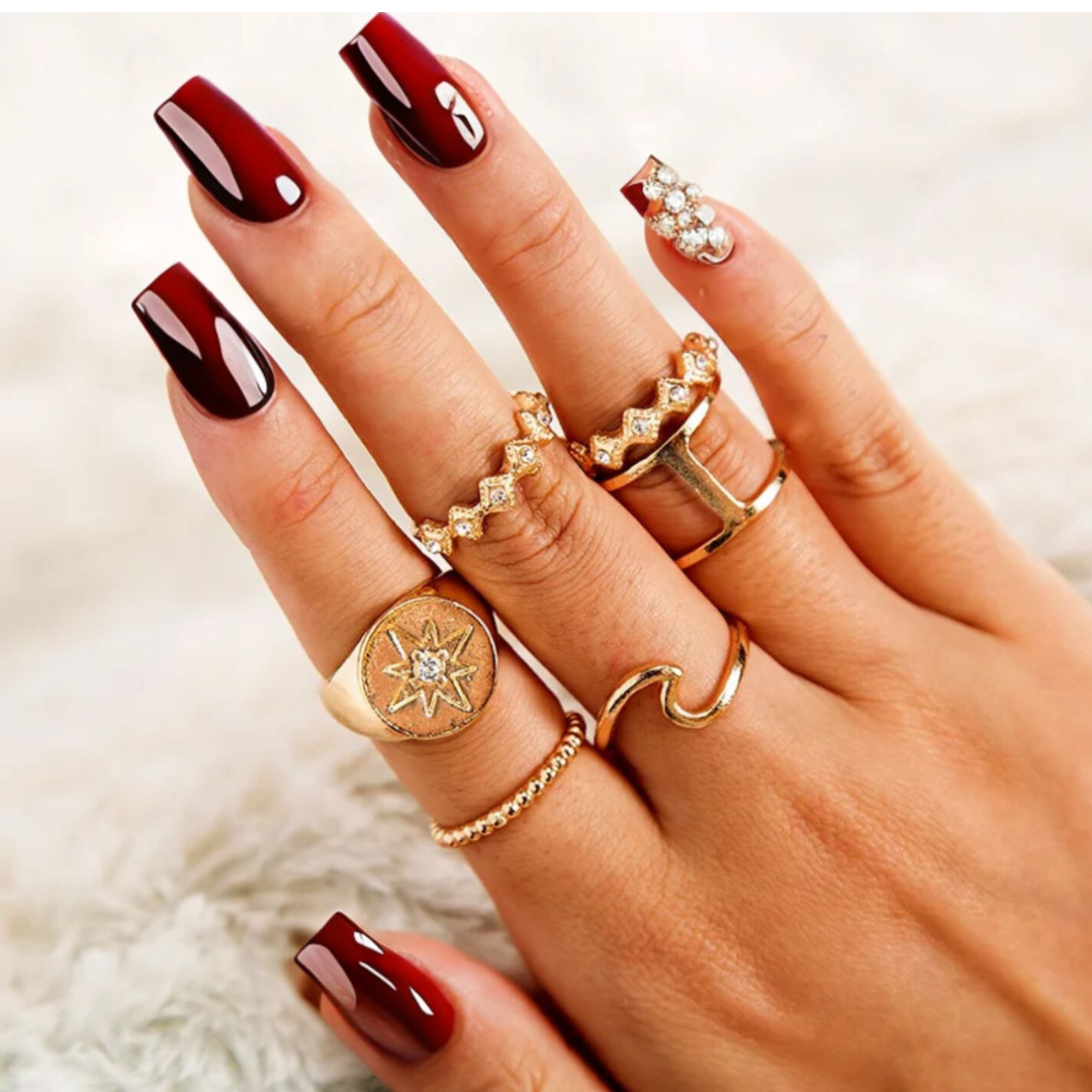 Poppy | Gold Plated Rhombus Resizable Ring
