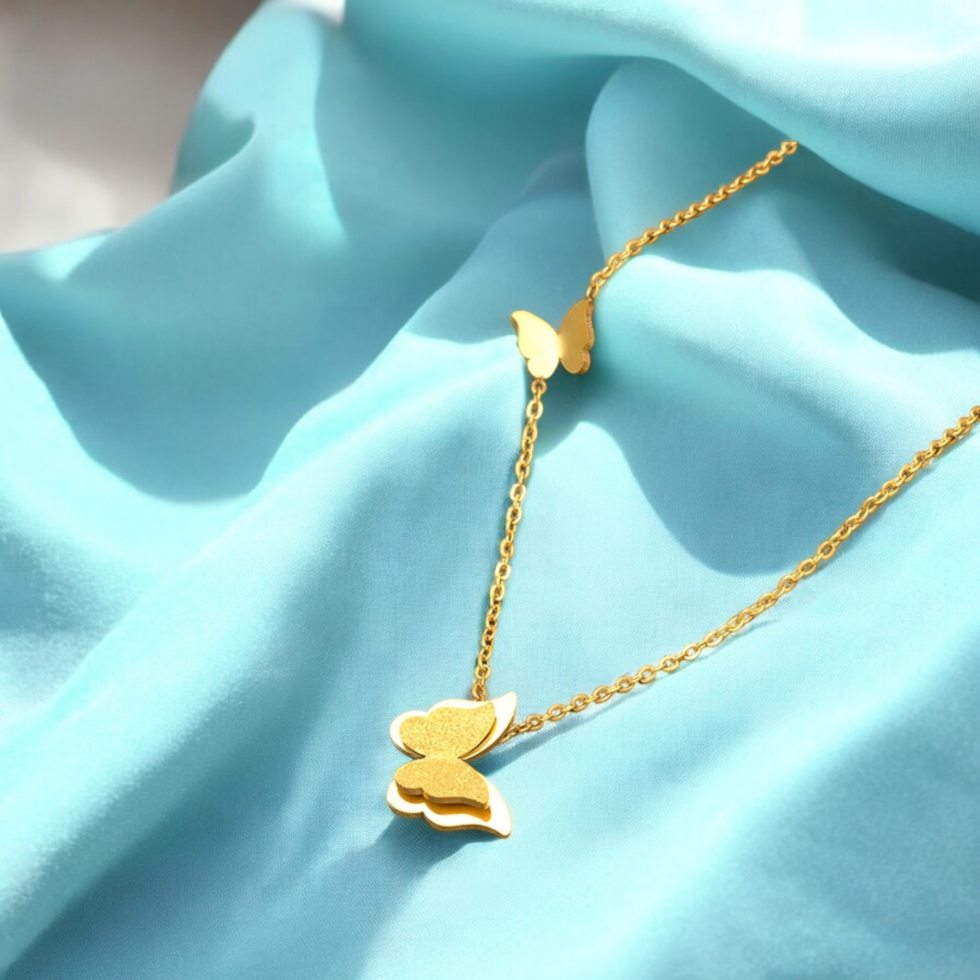 Sasha | 18K Gold Plated Butterfly Charm Waterproof Necklace