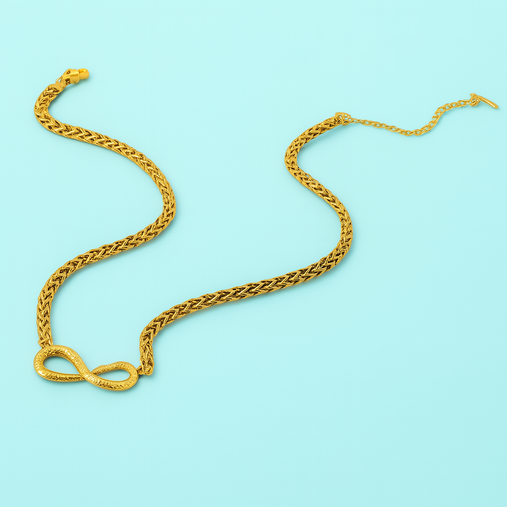 Heidi | Gold-Plated Snake Head Infinity Charm Necklace