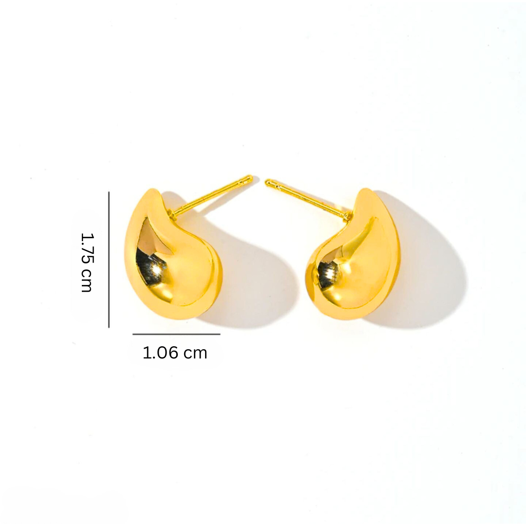 Celeste | Gold Plated Waterdrop Stud Earrings
