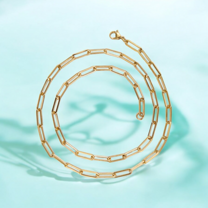 Nova | Gold Plated Paperclip Style Necklace