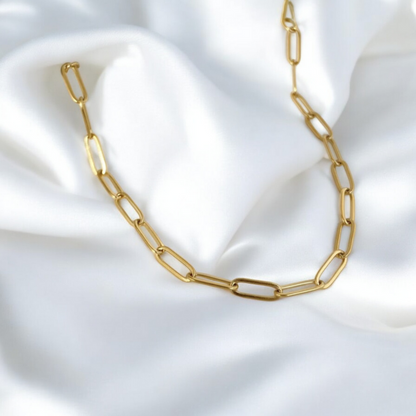 Nova | Gold Plated Paperclip Style Necklace