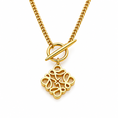 Saskia | Gold Plated Élan Toggle Necklace