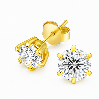 Rya | 18K Gold Plated Classic Tennis Waterproof Stud Earrings