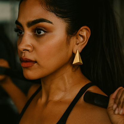 Catriona | 18K Gold Plated 3D Triangle Stud Waterproof Earrings