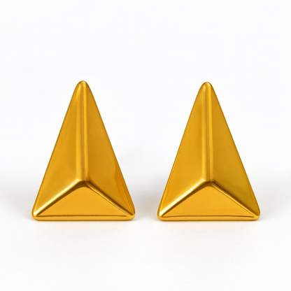 Catriona | 18K Gold Plated 3D Triangle Stud Waterproof Earrings